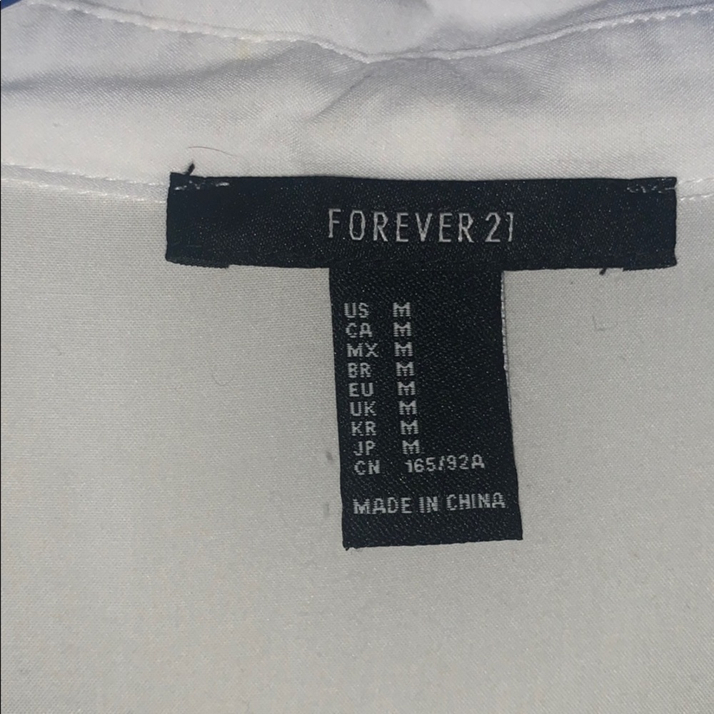 White button down blouse - Picture 3 of 4